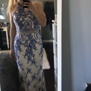 Two piece prom dress